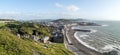 Panoramic Aerial View of Aberystwyth from Constitution Hill Royalty Free Stock Photo