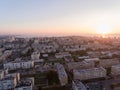 Panoramic Aerial View of Acco, Acre, Akko old city with crusader palace, city walls, arab market, knights hall, crusader tunnels, Royalty Free Stock Photo