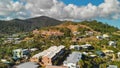 Panoramic aerial view of Airlie Beach skyline at dusk, Queensland Royalty Free Stock Photo