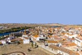 Panoramic Aerial view of Alba de Torme were St. Teresa de Avila Santa Teresa de Jesus died in convent of carmelitas descalzas,