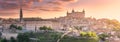 Panoramic aerial view of ancient city of Toledo Royalty Free Stock Photo