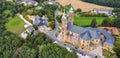 Panoramic aerial view of the Basilica of the Fourteen Holy Helpers in Bavaria