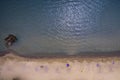 Panoramic aerial view of the beach Royalty Free Stock Photo