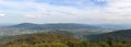 Panoramic aerial view of Beskid mountains