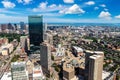 Panoramic aerial view of Boston, USA