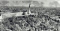 Panoramic aerial view of Budapest Citadel and city skyline, Hungary Royalty Free Stock Photo