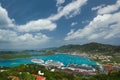 Panoramic aerial view on caribbean island Royalty Free Stock Photo