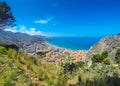 Panoramic aerial view of Cefalu city, Sicily, Italy Royalty Free Stock Photo