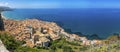 Panoramic aerial view of Cefalu old town, Sicily, Italy Royalty Free Stock Photo