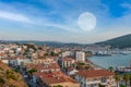 Panoramic aerial view of Cesme City, Izmir, Turkey Royalty Free Stock Photo