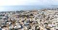 Panoramic aerial view at the city on the island Royalty Free Stock Photo