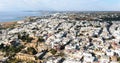 Panoramic aerial view at the city on the island Royalty Free Stock Photo