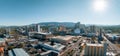 Panoramic aerial view of the city of Reno cityscape in Nevada. Royalty Free Stock Photo