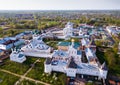 Aerial view of  city of Rostov-on-don with monastery and river Don Royalty Free Stock Photo