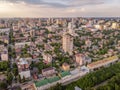 The panoramic aerial view of the city Rostov-on-Don in southern Russia
