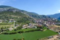 Panoramic aerial view of Coll de Nargo, a Spanish municipality in the Alto Urgel region, in Lleida