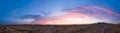 Panoramic aerial view of a desert community