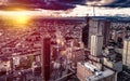 Panoramic aerial view of downtown Bogota Colombia B Royalty Free Stock Photo