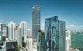 Panoramic aerial view of Downtown Miami on a sunny day, Florida, USA Royalty Free Stock Photo