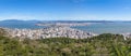 Panoramic Aerial view of Dowtown Florianopolis City in Florianopolis, Santa Catarina, Brazil Royalty Free Stock Photo