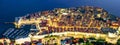 Panoramic aerial view of Dubrovnik old town Royalty Free Stock Photo