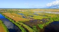 Panoramic aerial view of Everglades, Florida Royalty Free Stock Photo