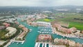 Panoramic aerial view of exclusive Sotogrande Bay - Costa del Sol - SPAIN