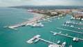 Panoramic aerial view of exclusive Sotogrande Bay - Costa del Sol - SPAIN