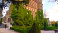 Panoramic aerial view of the famous and majestic poland 2019 Castle surrounded by erotic vegetation - Bilder Royalty Free Stock Photo