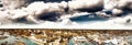 Panoramic aerial view of Georgetown skyline, South Carolina, USA Royalty Free Stock Photo