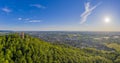 Panoramic aerial view of the German town Bensheim in summer during daytime Royalty Free Stock Photo