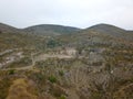 Panoramic aerial view of the ghost town in Real del Catorce in San Luis Potosi Royalty Free Stock Photo
