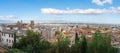 Panoramic aerial view of Granada Downtown with Cathedral - Granada, Andalusia, Spain Royalty Free Stock Photo