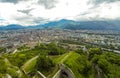 Panoramic aerial view of Grenoble city, France Royalty Free Stock Photo