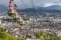 Panoramic aerial view of Grenoble city, France Royalty Free Stock Photo