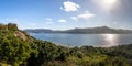 Panoramic aerial view of Lagoa da Conceicao - Florianopolis, Santa Catarina, Brazil Royalty Free Stock Photo