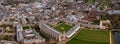 Panoramic Aerial View Landscape of the Famous Cambridge University, King& x27;s College, United Kingdom Royalty Free Stock Photo