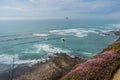 Panoramic and aerial view of landscape of the Portuguese coast, Carvoeira beach - Ericeira, Mafra PORTUGAL
