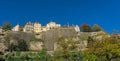 Panoramic aerial view of Luxembourg city - Old Town with defense wall Royalty Free Stock Photo