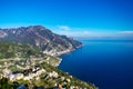 Panoramic aerial view of Maiori, the Amalfi Coast in Italy