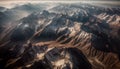 Panoramic aerial view of majestic mountain range in winter landscape generated by AI Royalty Free Stock Photo