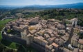 panoramic aerial view of the medieval town of anghiari tuscany Royalty Free Stock Photo