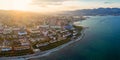 Panoramic aerial view of Novorossiysk, Russia Royalty Free Stock Photo