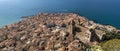 Panoramic aerial view of old town of Cefalu., Sicily, Italy. Royalty Free Stock Photo