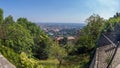 Panoramic and aerial view over Bergamo, Italy Royalty Free Stock Photo