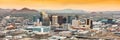 Panoramic aerial view over Downtown Phoenix, Arizona Royalty Free Stock Photo