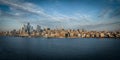 Panoramic aerial view over Manhattan New York City - travel photography Royalty Free Stock Photo