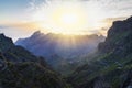 Panoramic aerial view over Masca village, the most visited tourist attraction Royalty Free Stock Photo