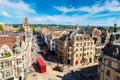 Panoramic aerial view of Oxford Royalty Free Stock Photo