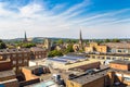 Panoramic aerial view of Oxford Royalty Free Stock Photo